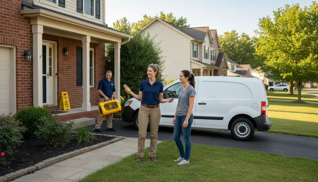 Residential water damage restoration in Frederick, IL